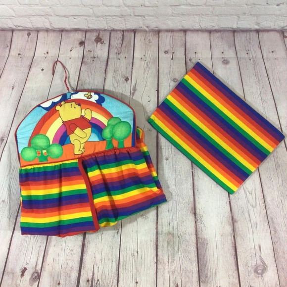 Hand Crafted Hanging Pooh Bear Fabric Rainbow Organizer - Picture 6 of 6